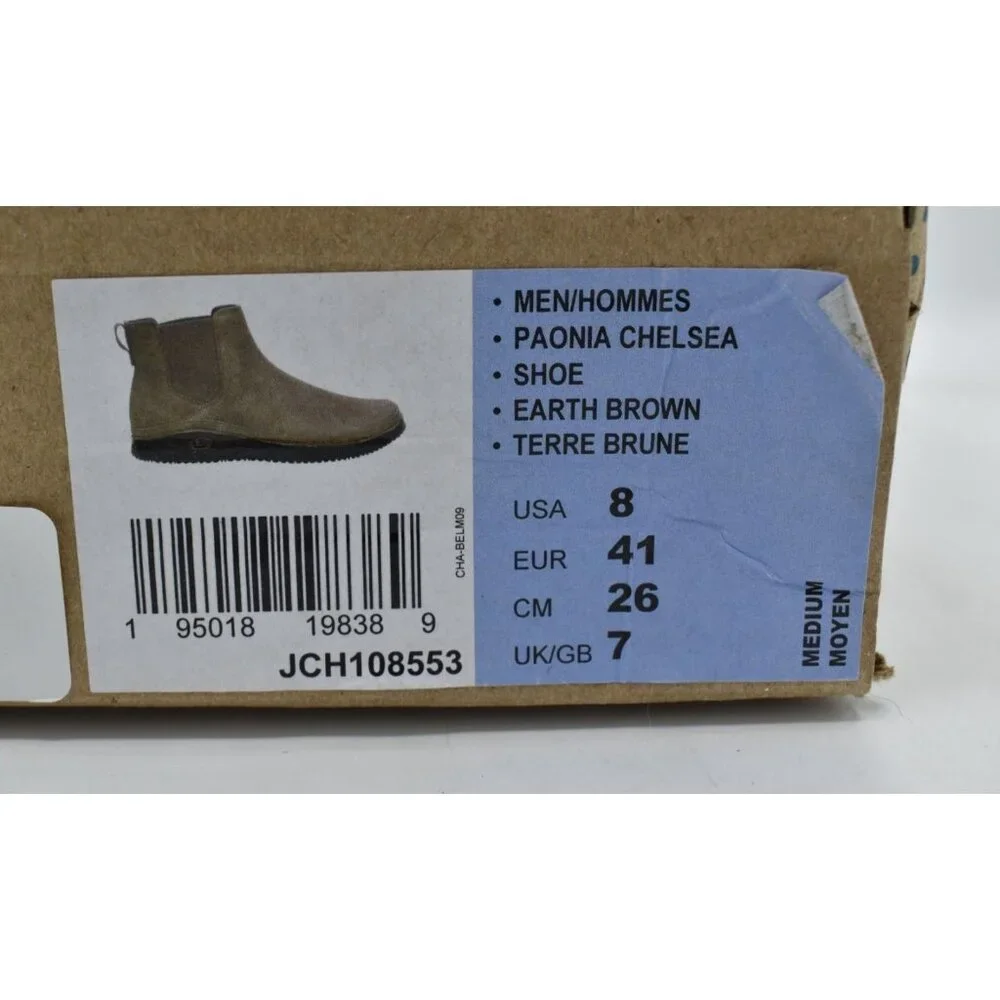 Chaco Mens Size 8 Poania Earth Brown Suede‎ Chelsea Boots Shoes
